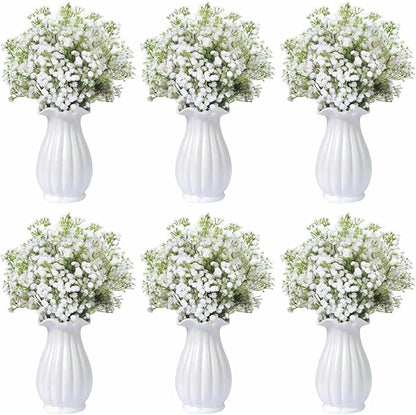 100PC Baby Breath Artificial Flowers - Babies Breath Flowers Artificial Bulk Faux Flowers Bouquet White Flores Real Touch Fake Flowers Arrangements Wedding Centerpieces Tables Decorations