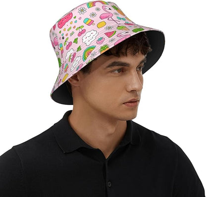 Funny Bucket Hat for Men Women Fashion Unisex Fishing Hat Fisherman Sun Caps Headwear for Outdoor Summer Travel Hiking Beach