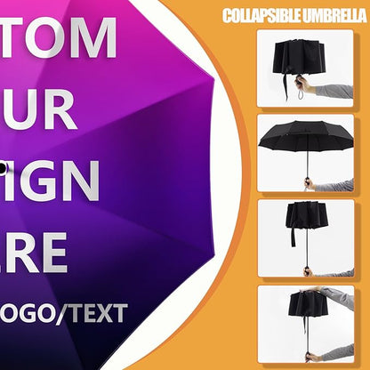 Small Compact Travel Automatic Folding Umbrella for Women, Portable Lightweight, Rain, Wind, UV Sun Shade