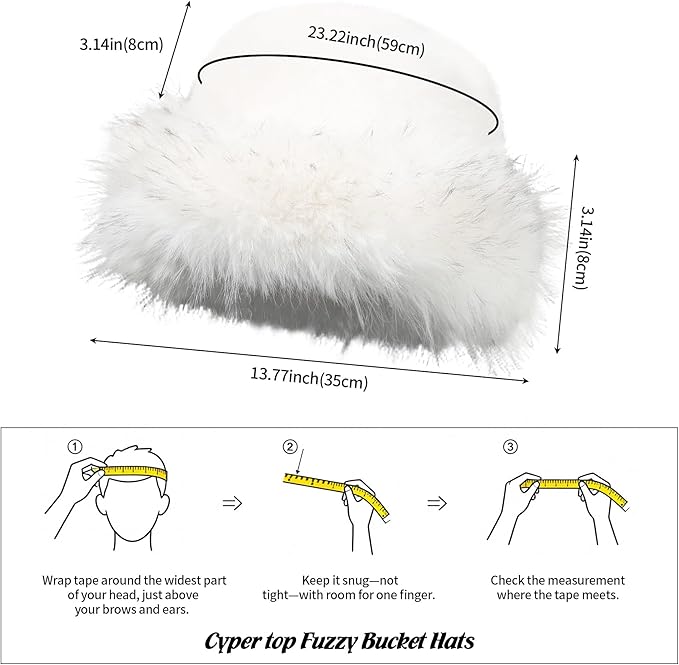 Fuzzy Bucket Hats for Woman Fur Winter Hat Fluffy Warmer Fisherman Cap