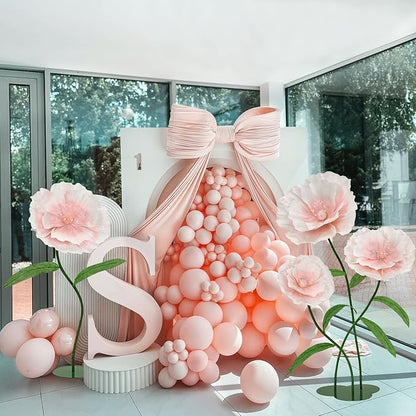 Giant Artificia Flowers Light Pink - Wedding Giant Flower for Decoration with Stand Large Paper Flowers for Bridal Shower Baby Show Party Deco