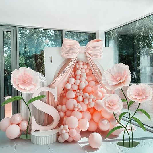 Giant Artificia Flowers Light Pink - Wedding Giant Flower for Decoration with Stand Large Paper Flowers for Bridal Shower Baby Show Party Deco