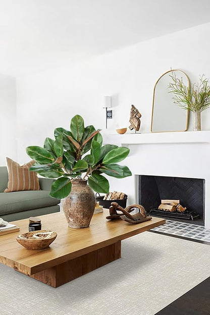 Briful Faux Magnolia Branches 22 Inches Artificial Magnolia Leaves Stems Real Touch Faux Greenery for Home Office Room Table Vase Farmhouse Decor (Dark Green - Pack of 3)