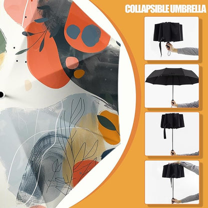 Small Compact Travel Automatic Folding Umbrella for Women, Portable Lightweight, Rain, Wind, UV Sun Shade