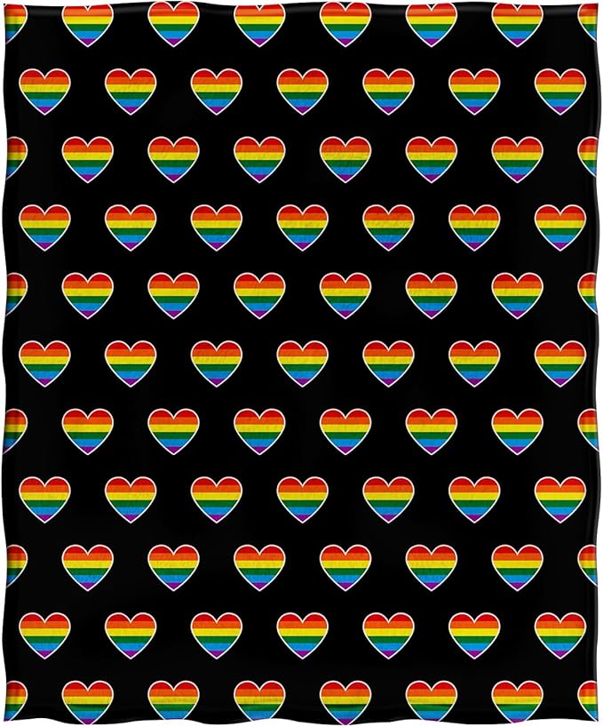 Jekeno Rainbow Gifts Blanket for Women Men, Colorful Throw Blankets Pride Gifts for LGBT Girls Boys Teens, Lesbian Gay Tie Dye Queer Decor for Home Bed Couch
