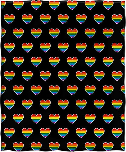 Jekeno Rainbow Gifts Blanket for Women Men, Colorful Throw Blankets Pride Gifts for LGBT Girls Boys Teens, Lesbian Gay Tie Dye Queer Decor for Home Bed Couch