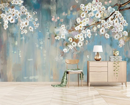 mangnolia Chinoiserie Wallpaper Wall Mural Wallpaper for Bedroom 137" x 100"