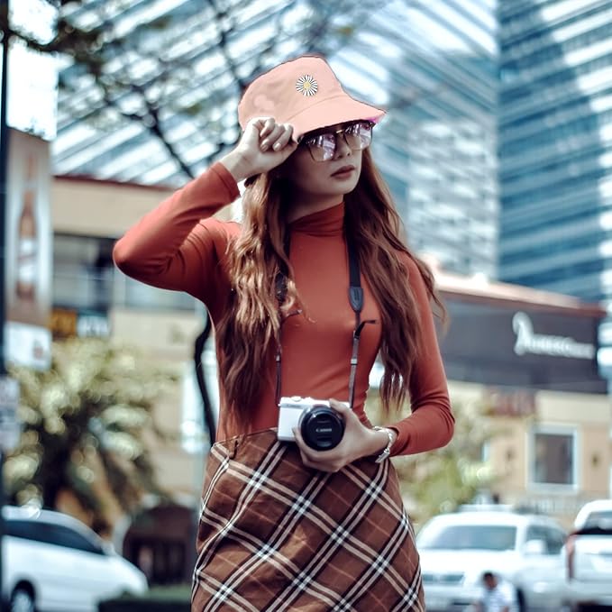 Sun Hat for Women Bucket Hat Cotton Reversible Summer Travel Beach Fishing Cap