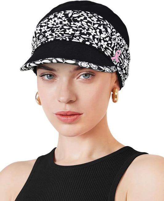 Chemo Headwear Viscose Newsboy Cap for Women Fall and Winter Hats