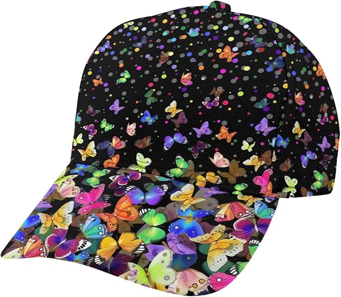 Pastel Cornflowers Floral Baseball Cap Dad Hats All-Over Print Fashion Accessory 100% Polyester Adjusts to Fit Most