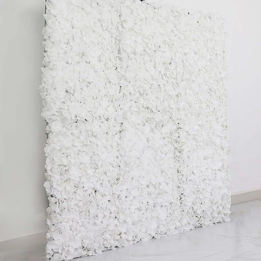 Efavormart 4 PCS White Silk Hydrangea Flower Mat Wall Wedding Event Decor for DIY Centerpieces Arrangements Party Decorations