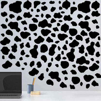 AOWDIAO 280 Pieces Cow Print Stickers Peel and Stick Vinyl Decals for Wall, Car, Laptop, Water Bottle & Home Decor
