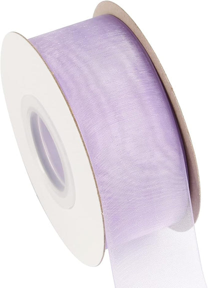 1-1/2 Inch Lt. Orchid Shimmer Sheer Organza Ribbon Sheer Chiffon Ribbon 50 Yards-Roll Multiple Colors Available for Gift Wrapping Wedding Events Christmas Décor