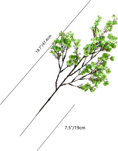Mandy's Green Artificial Baby’s Breath European Flowers 6 Bundles Silk Gypsophila with Bendable Stems for Fall Thanksgiving & Christmas Centerpiece Wedding Decor and Table Arrangements