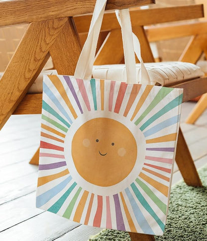 Sunshine Gifts Canvas Tote Bag for Women, Kids tote Bag,Reusable Grocery, Sunshine Gifts Shopping Bag, Birthdays Gift for Women Holiday