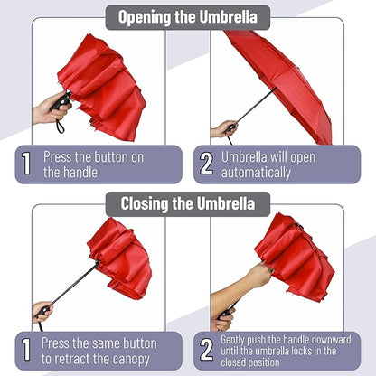 Mr. Pen- Windproof Travel Umbrella, Automatic Umbrellas for Rain, Compact