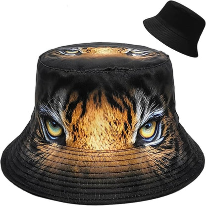 Malaxlx Bucket Hat Beach Sun Hat Fishing Hat for Women Men, Outdoor Travel Reversible Double Side Wear Fisherman Hat
