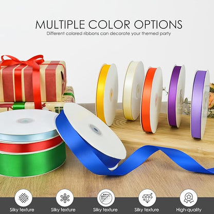 100 Yards 1-1/2 inch Satin Ribbon, Fabric Ribbon Solid Color Perfect for Gift Wrapping, Wedding, Handmade Bows, Floral Bouquets and Party Decoration(Black)