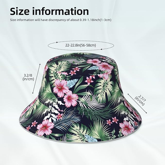 Hat Reversible Fisherman Hats Double Sided Wearing for Women Men Boys Girls