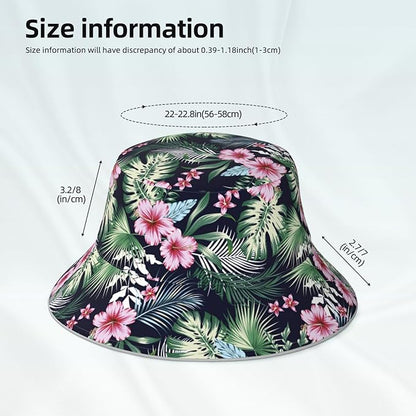 Hat Reversible Fisherman Hats Double Sided Wearing for Women Men Boys Girls