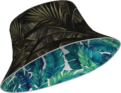 Bucket Hat Beach Summer Sun Hat Reversible Fisherman Hats Double Sided Wearing for Women Men Boys Girls