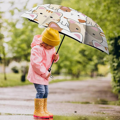 Small Compact Travel Automatic Folding Umbrella for Women, Portable Lightweight, Rain, Wind, UV Sun Shade