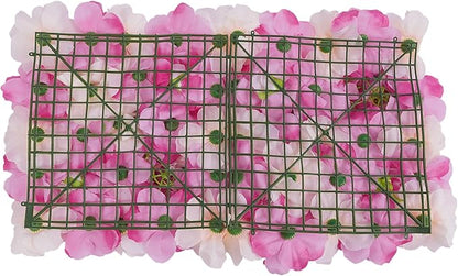12 Pcs White Flower Wall Flowers Backdrop Artificial Flower for Backdrop Flowers Decoration 3D Floral Panels for Wall Decor Home Party Wedding Room Decoration (38x38cm/Deep Pink+White)
