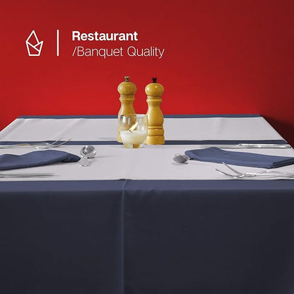 Gee Di Moda Rectangle Tablecloth - 60 x 102 Inch | Black Rectangular Table Cloth for 6 Foot Table in Washable Polyester | Great for Buffet Table, Parties, Holiday Dinner, Wedding & Baby Shower