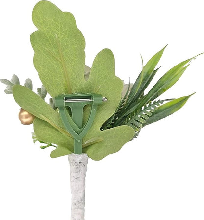 2Pcs Roses Boutonniere for Men Wedding, Groom Groomsman Artificial White Rose Flowers with pins for Wedding Anniversary Celebration,Prom,Party,Home Decoration Artificial Flowers
