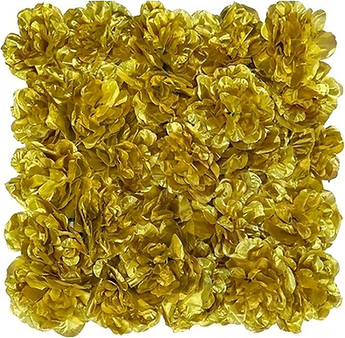 Flower Wall Backdrop, 12PCS 10.6"-15.7" Artificial Flower Wall Panel with Various Styles, 3D Floral Wall Decor for Wedding Photo Background Festive Party Home Decoration (L022, 15 * 15in)