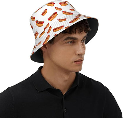 Bucket Hat for Women Men, Summer Print Hat Travel Packable Sun Cap Outdoor Hat for Women and Men