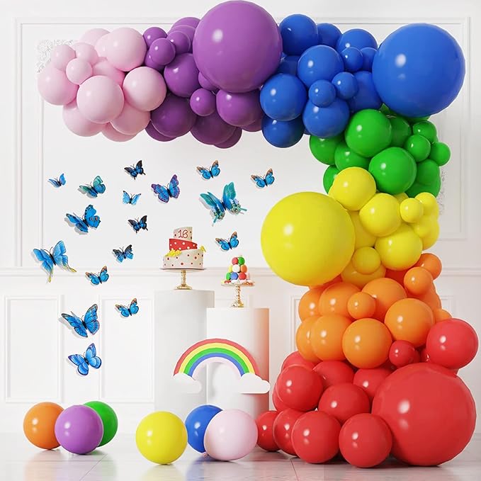 SAOROPEB 3D Butterfly Wall Decor, 24 Pcs Double Layer Butterfly Decorations for Party Decorations Locker Decor Refrigerator Decal, Reusable (Blue)