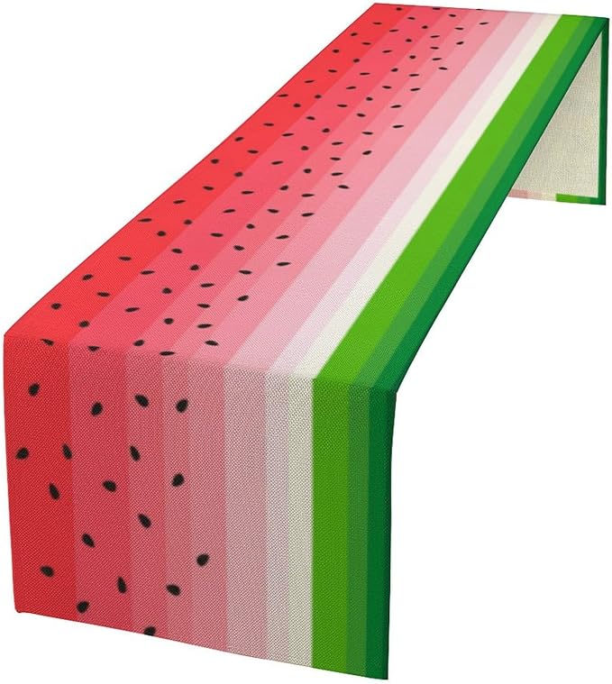 Watermelon Table Runner,Summer Fruit Tropical Birthday Party Decorations Dining Room Home Kitchen Table Decor 13 x 90In