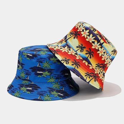 Quanhaigou Bucket Hat for Men Women,Packable Reversible Printed Sun Hats,Fisherman Outdoor Summer Travel Hiking Beach Caps