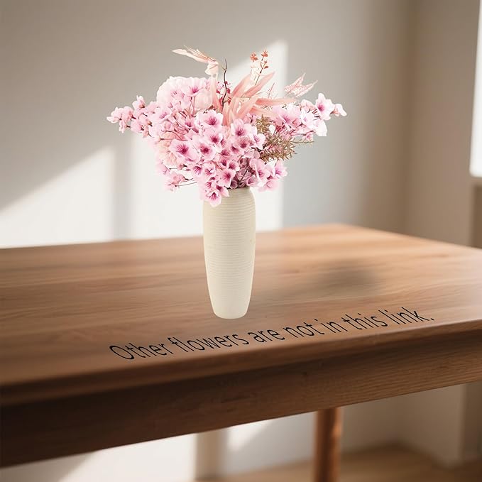 6-Pack 16" Pink Silk Cherry Blossom Branches Flores artificiales para decoracion for Spring Decor Japanese Garden Weddings Home Bedroom Table Centerpieces & Party Decor