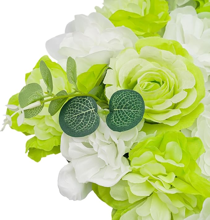 3D Flower Wall Panel Floral Backdrop,12PCS Artificial Flower Wall Background Silk Rose Mat, Artificial Flower Backdrop Faux Flower Panel for Wedding