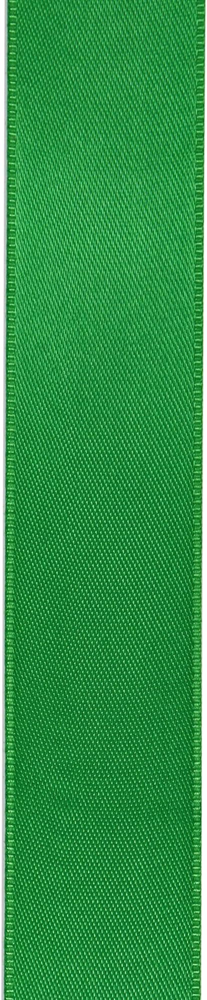 LIUYAXI Green Double Faced Satin Ribbon, 1" X Continuous 50 Yards, Ribbons Perfect for Gift Wrapping Wedding Bouquet Decor DIY Craft Bow Making & Other Projects