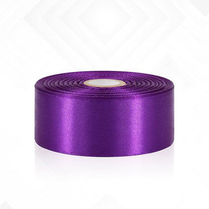 30 Yards Purple Ribbon 1-1/2 Inch, Dark Purple Satin Ribbon for Gift Wrapping, Flower Bouquet, Crafts, Handmade Rose, Christmas, Halloween, Wedding