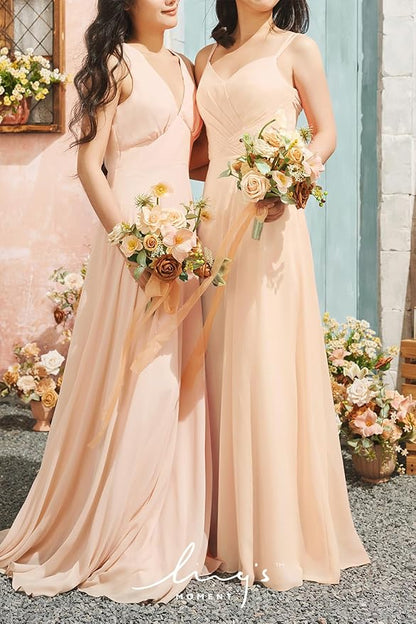 Ling's moment Artificial Flowers Apricot and Peach Bridesmaid Bouquet Set of 4, Peach Wedding Flowers Bouquets for Bridesmaids, 7 Inch Bridal Bouquets for Bridesmaids, Wedding, etc