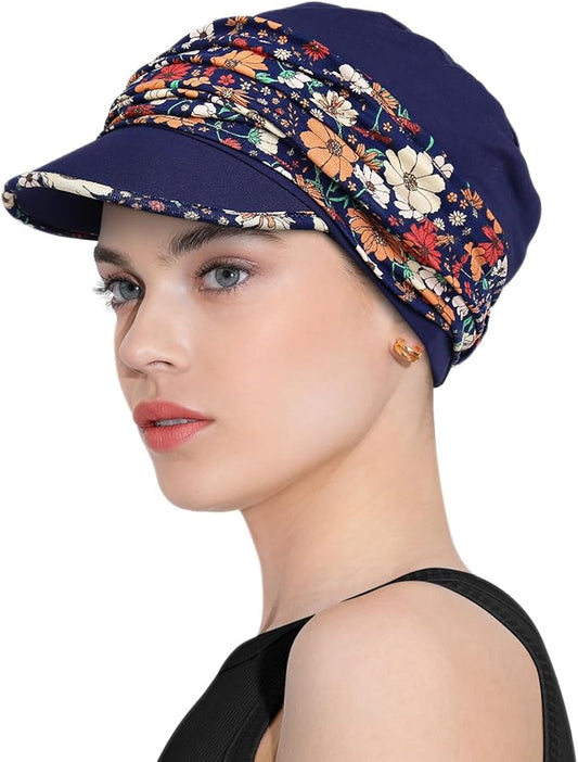 Chemo Headwear Viscose Newsboy Cap for Women Fall and Winter Hats