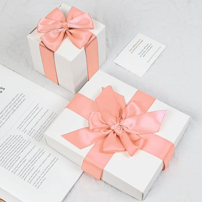 Peach Satin Ribbon, Double Faced 1-1/2 Inch X 50 Yards Peach Ribbon, Premium Satin Ribbons for Gift Wrapping, Crafts, Hair Bow Making, Sewing, Flower Bouquet, Wedding Party Decor