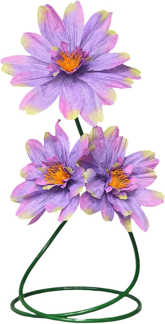 Large Daisy Faux Flowers for Decorations, 3 Pcs Giant Artificial Daisy Flower with Adjustable Stand for Home Decor Garden,Hotel,Office,Photography Props,Wedding,Art Gallery,Shop Window Display(Purple)