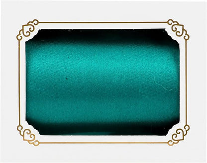 MEEDEE Teal Satin 3 Inch Ribbon Lux Double Faced Satin Ribbon Christmas by 10 Yards Green Ribbons Teal Ribbons for Christmas Tree Decoration, Weddings, Flower Bouquet, Bow Making