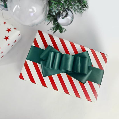 Double Face Teal Satin Ribbon 1-1/2 inch X 50 Yards Polyester Teal Ribbon for Gift Wrapping Very Suitable for Weddings Party Hair Bow Invitation Decorations and More
