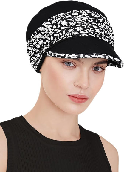 Chemo Headwear Viscose Newsboy Cap for Women Fall and Winter Hats