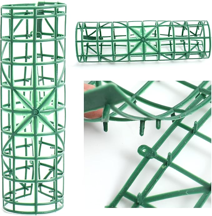 Artificial Flower Grid Panels,DIY Flowers Wall Frames,Flowers Wall Arches Backdrop,Plastic Fences Frames for Wedding Party Flower Grids,Artificial Flowers Plant Base,12Pieces,10x10 Inches