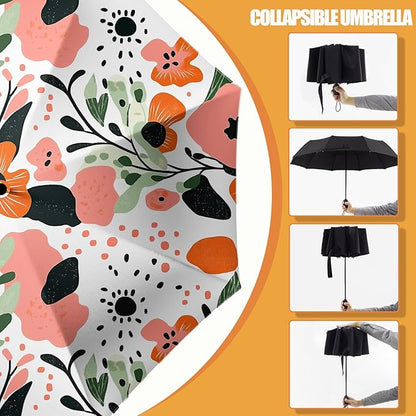 Small Compact Travel Automatic Folding Umbrella for Women, Portable Lightweight, Rain, Wind, UV Sun Shade