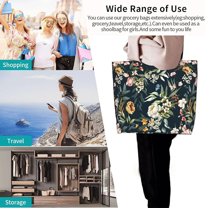 Sunflower Tote Bag For Women, Waterproof Shoulder Bags Big Reusable Grocery Handbag For Shopping Picnic Work Beach
