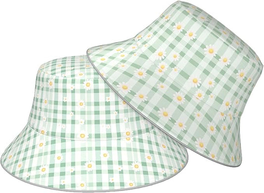 Bucket Hat Double-Side-Wear Reversible Sun Hat Beach Travel Hiking for Women Men