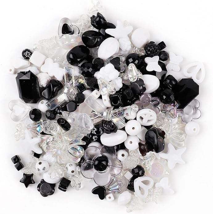 300 Grams Beads Charms Pendants, Acrylic Beads Charms for Jewelry Making Bracelet Necklace Earrings Bangles, DIY Art Craft